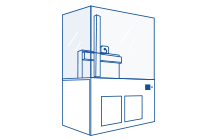 Gas phase cleaning machine